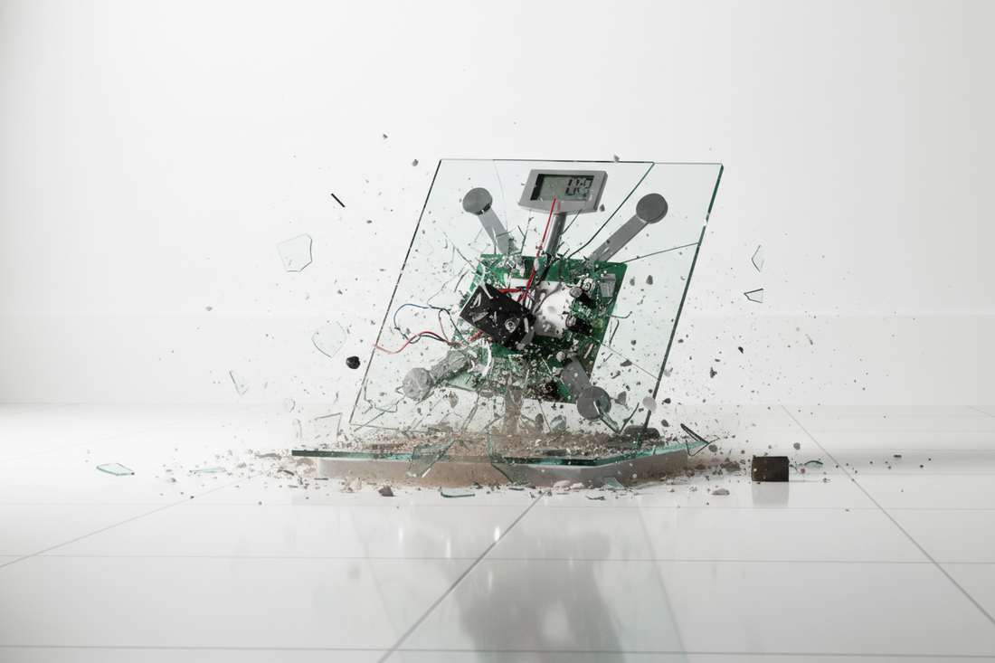 Person misst mit einem Maßband den Taillenumfang vor einem Spiegel als Symbol für die Beurteilung von Übergewicht und Gesundheitsrisiko.